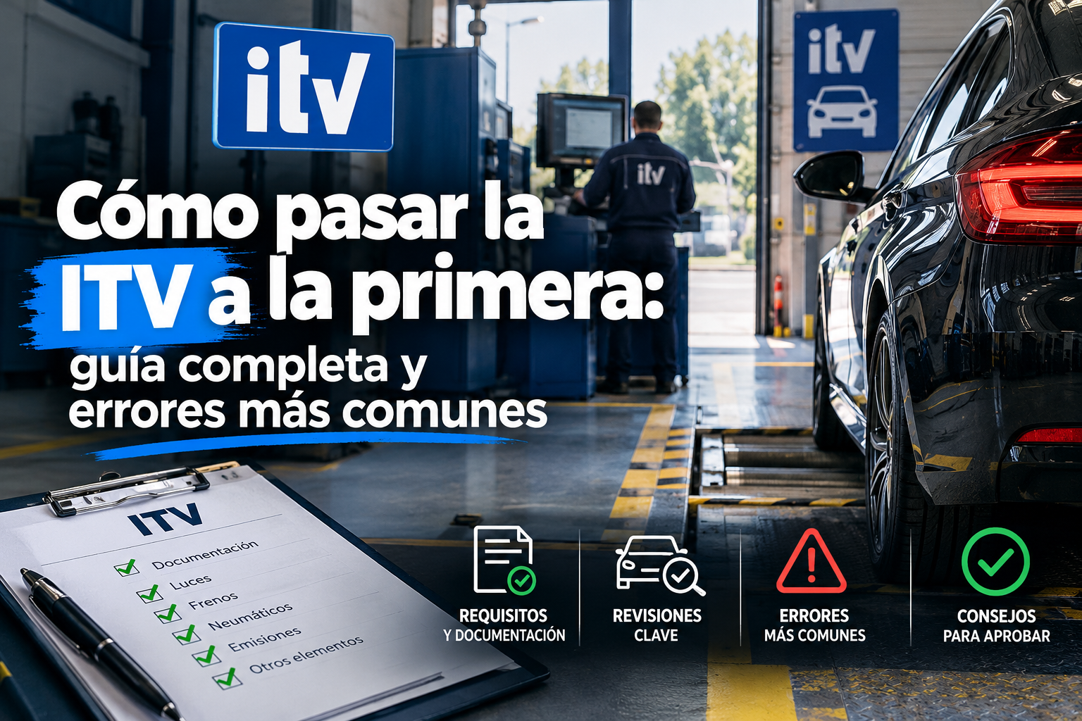 Cómo pasar la ITV a la primera: guía completa y errores más comunes